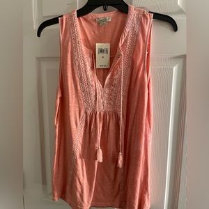 New pink Lucky Brand tank top with tags